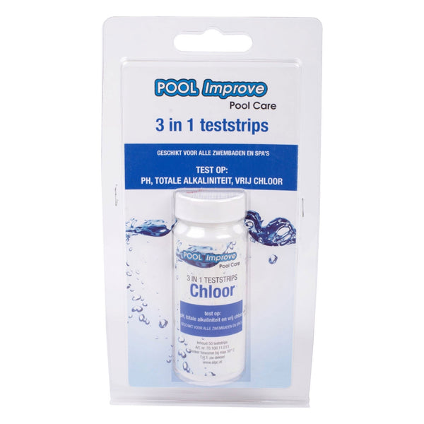Pool Improve Teststrips 3 in 1, 50 teststrips