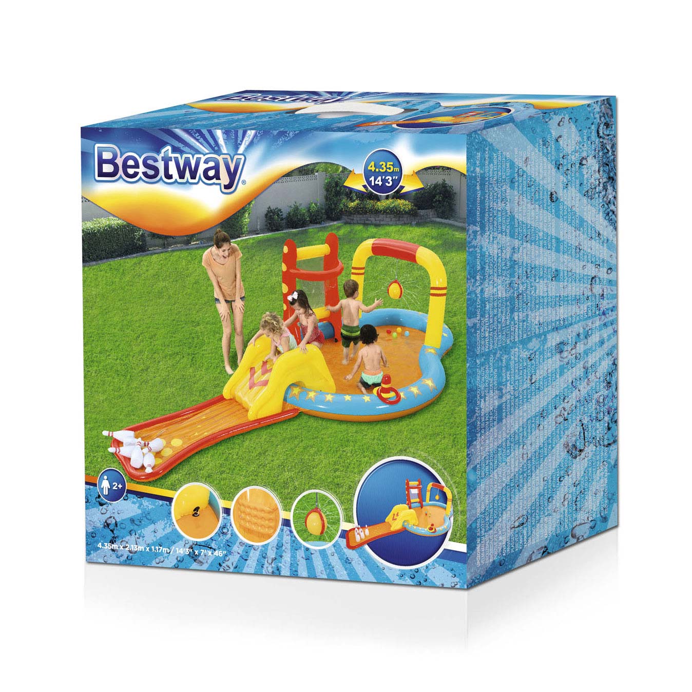 Bestway opblaasbaar speelcenter lil' champ, 435x213x117cm