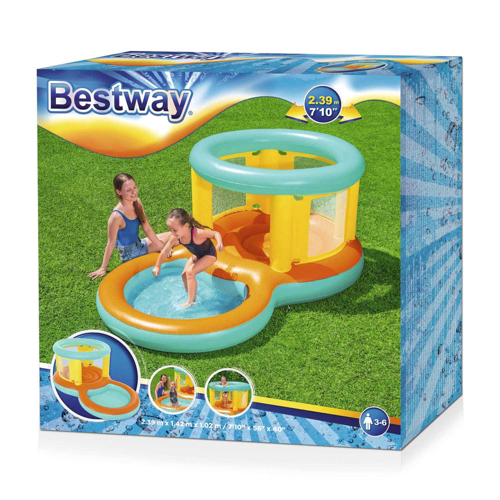 Bestway springkasteel met peuterbad jumptopia, 239x142x102cm