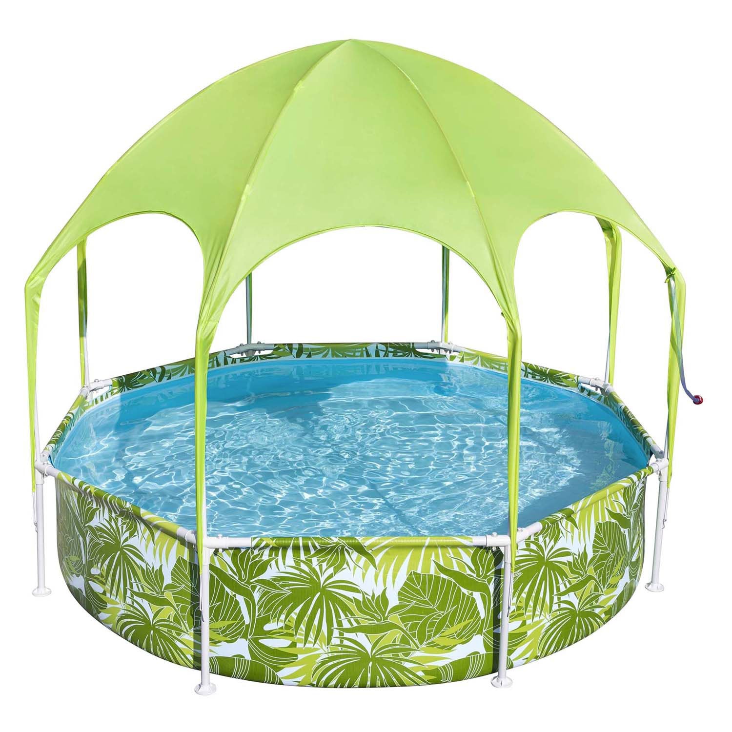 Bestway mijn eerste frame zwembad splash-in-shade speel rond met uv zonnescherm, 244cm