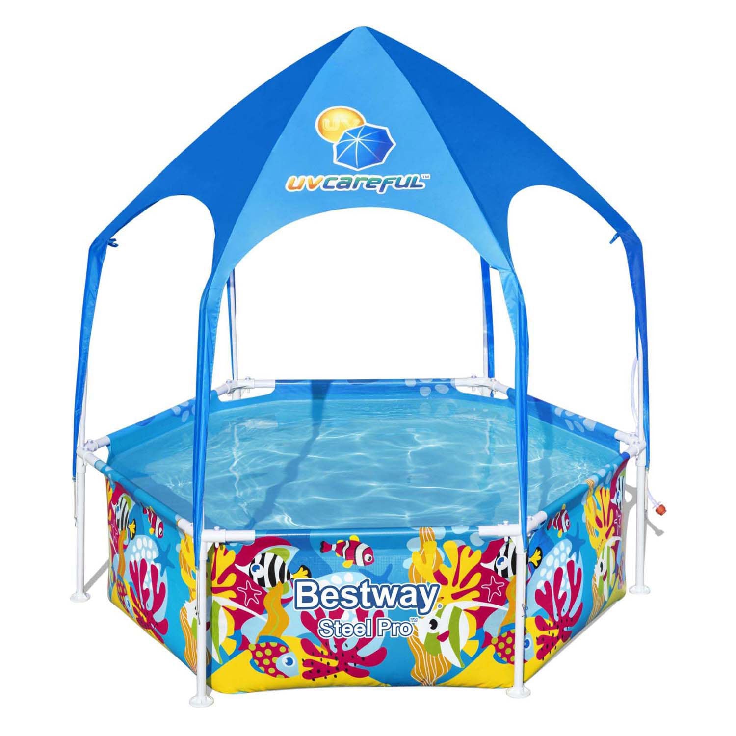 Bestway kinderzwembad steel pro uv zorgvuldige bovengronds 183x51 cm