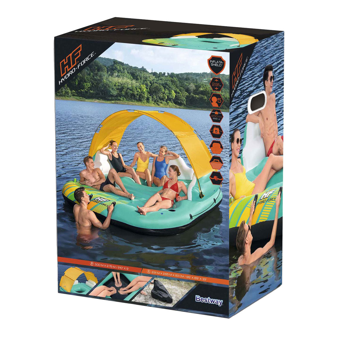 Bestway hydro force sunny lounge island opblaasbaar drijfeiland