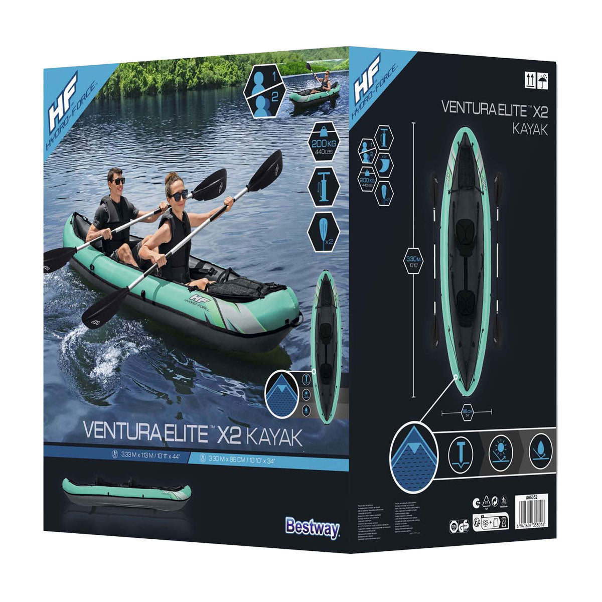 Bestway hydro force kajak ventura elite x2 set opblaasbaar