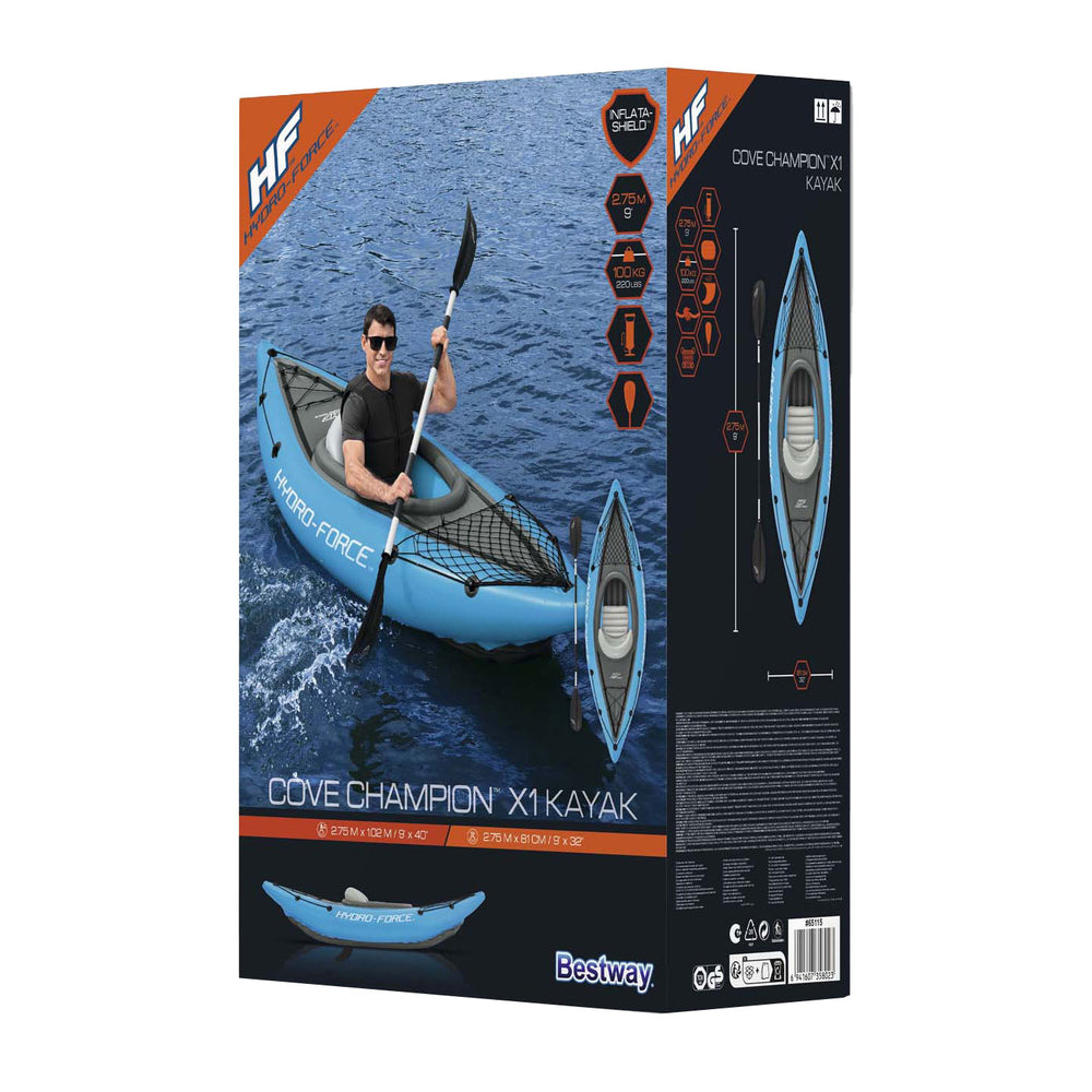 Bestway hydro force kajak cove kampioen x1 set opblaasbaar