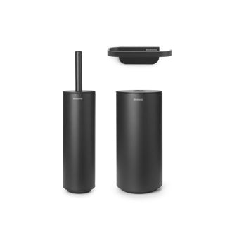 Brabantia mindset toiletaccessoires, set van 3 mineraal oneindig grijs