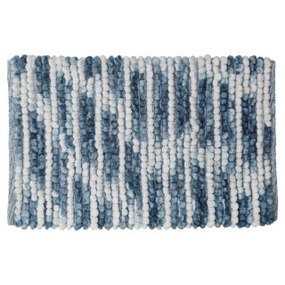 Sealskin vintage badmat 50x80 cm polyester blauw