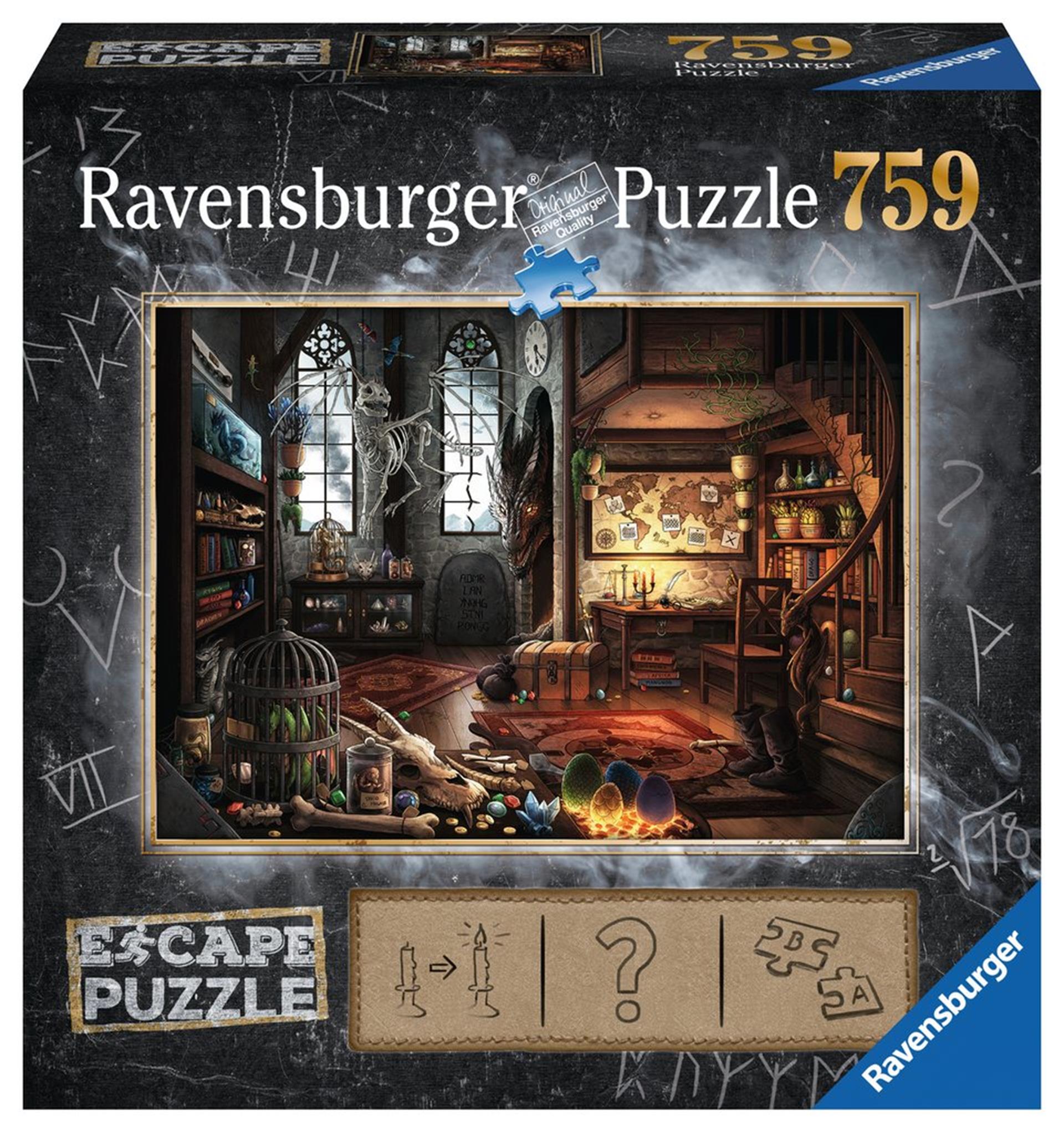 Ravensburger Escape Room Puzzel - Draken Laboratorium, 759st