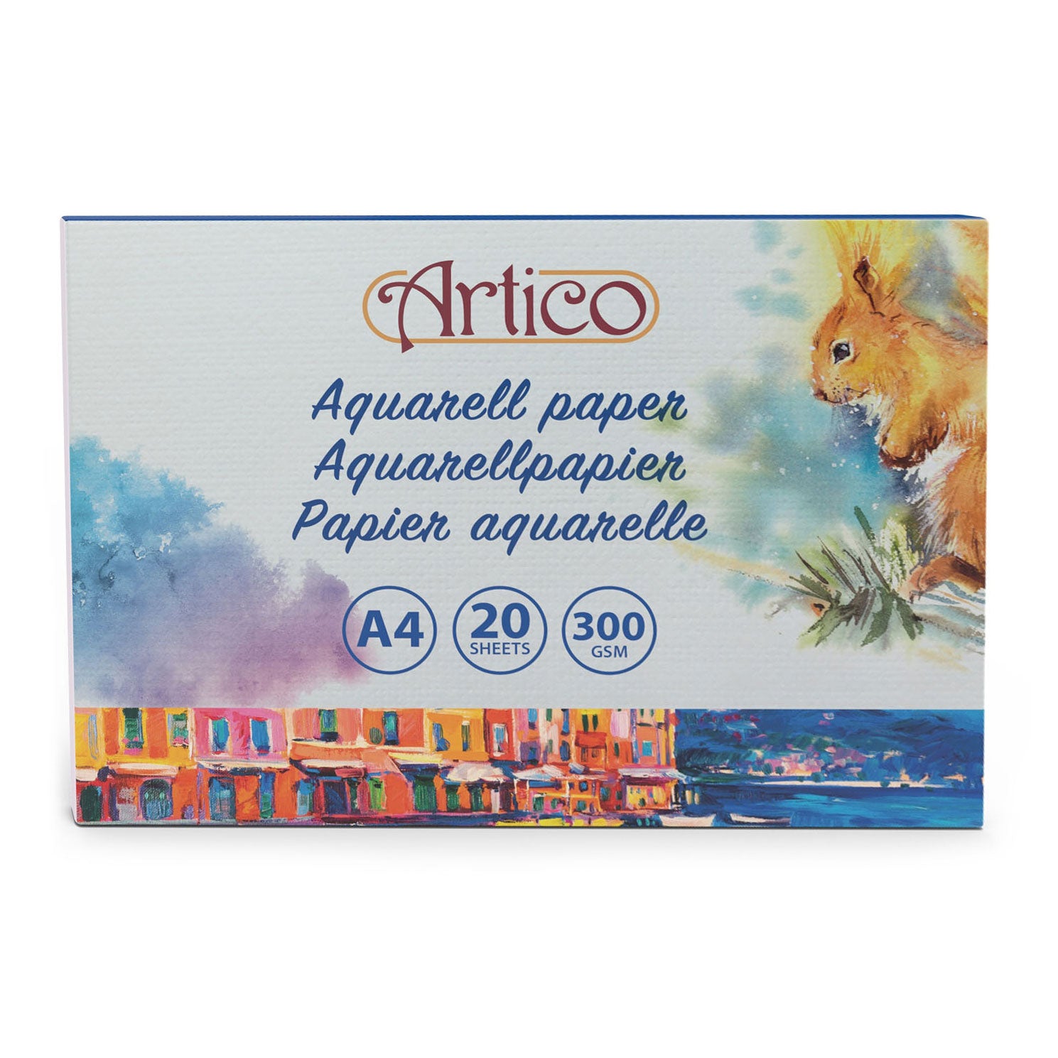 Aquarelpapier wit, 20vouwen