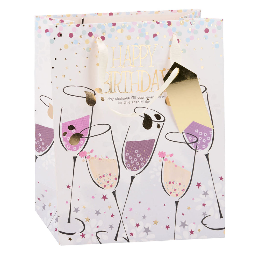 Merkloos sans marque gift bag birthday 4as