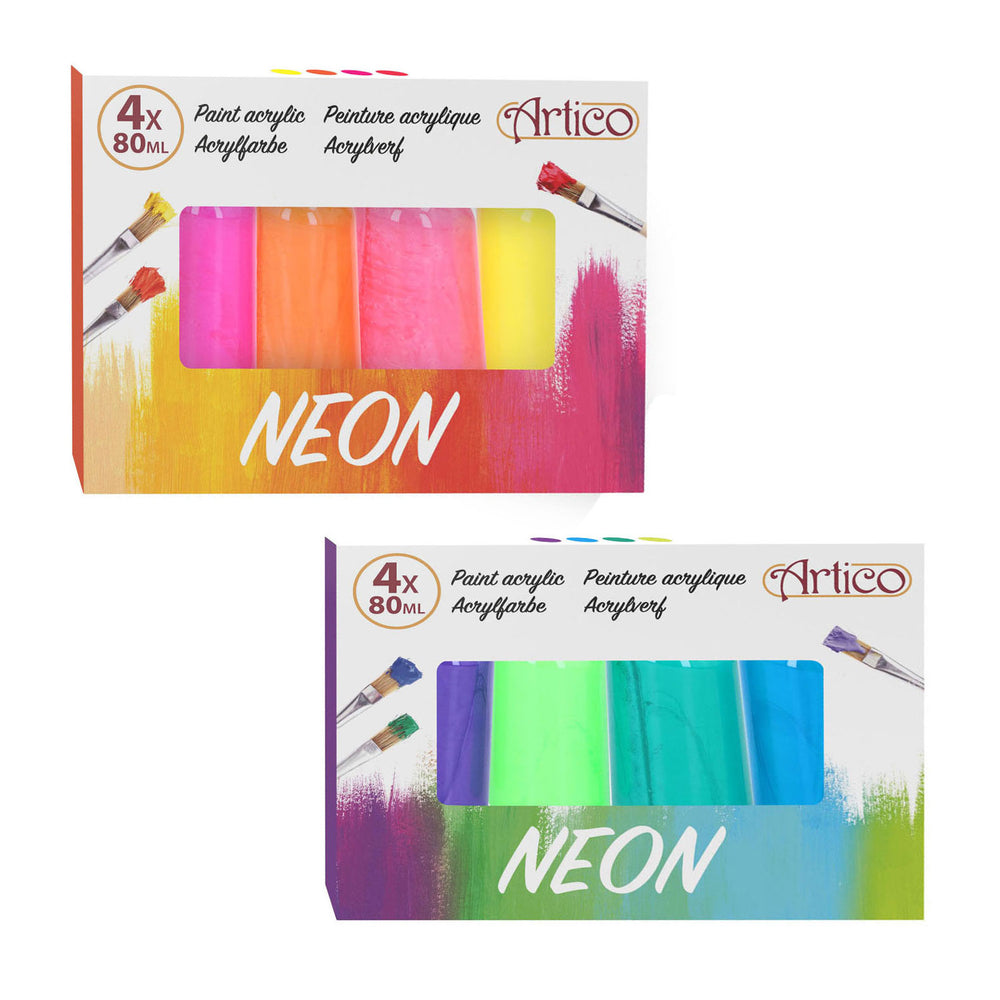 Acrylverf neon, 4dlg.