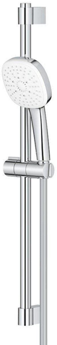 Grohe tempesta 110 cube glijstangset - 60cm - vierkante handdouche - 3 straalsoorten - gladde doucheslang - met zeephouder - chroom