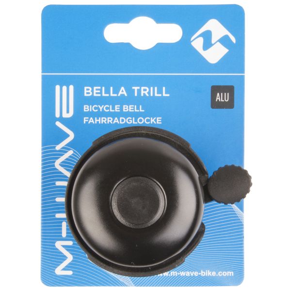 Messingschlager m-wave fietsbel bella trill alu zwart