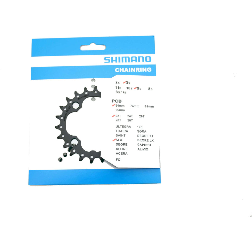 Shimano kettingblad slx fc-m660 chain ring shim. slx 22t.4-arm,64mm m660