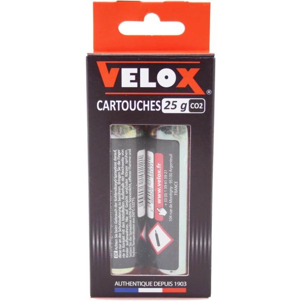 Cartouche CO2 Velox avec fil 25 grammes - 2 pièces sous blister