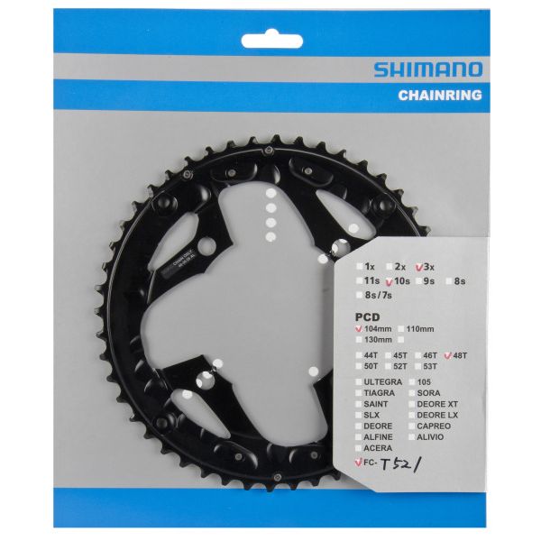Shimano kettingblad shim.chainring 48z 4l 104lk ks sw t521