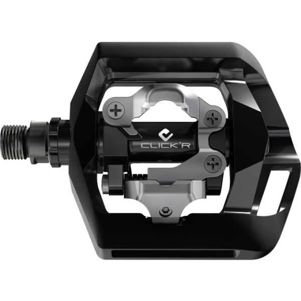 Pédalier Shimano Click'R T421 plateforme + SPD monoface avec platines SM-SH56 - noir