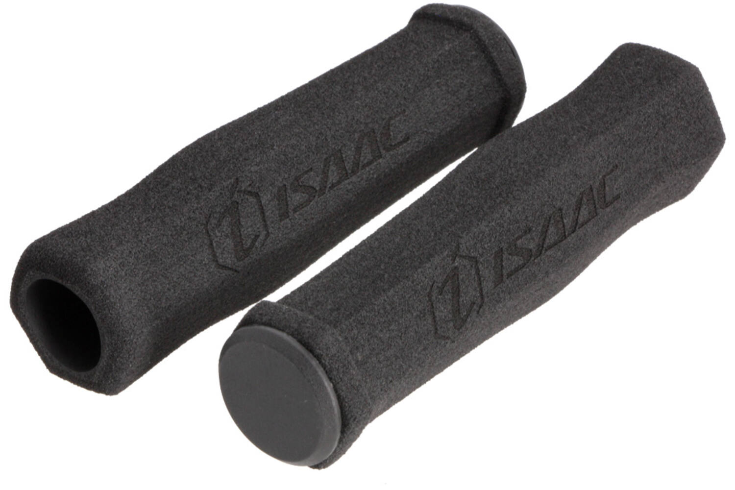 Isaac - grips foam zwart isaac logo