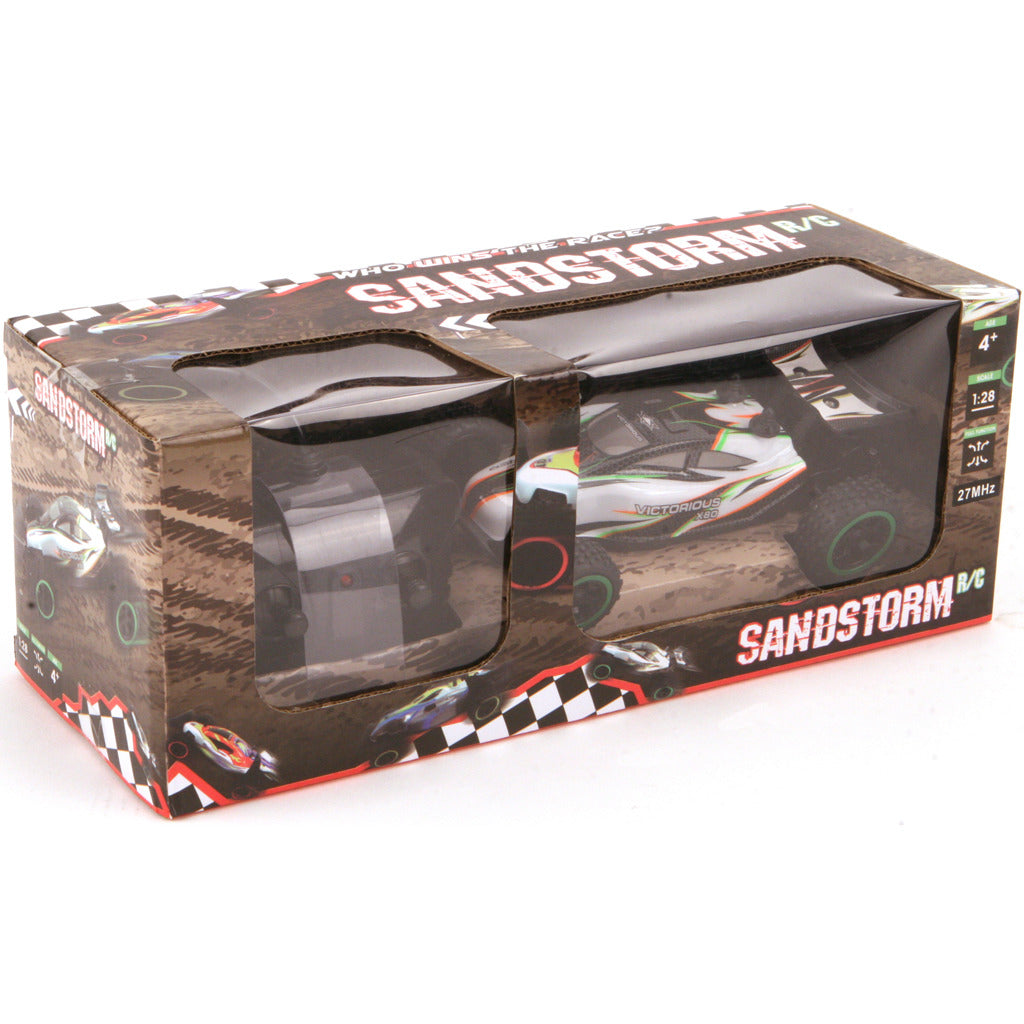 Basis zandstorm 2-kanaals 4-wiel aangedreven rc buggy 1:18