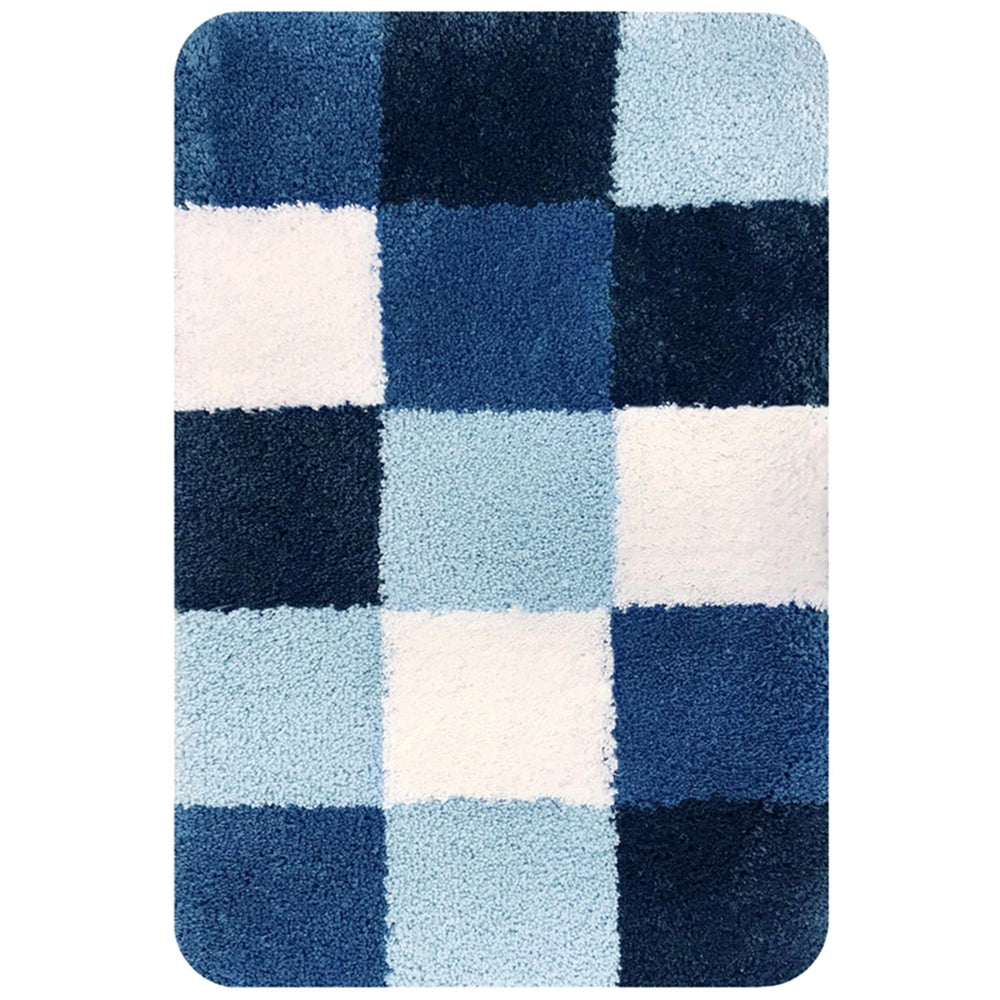 Hollandse huisbrest badmat 60 x 90 cm blauw