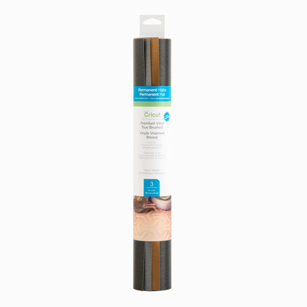 Cricut • premium vinyl true brushed permanent 30,5x61cm 3 vellen classics