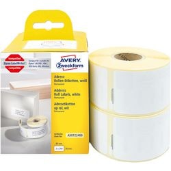 Avery zweckform adresetiketten as0722400 permanent wit