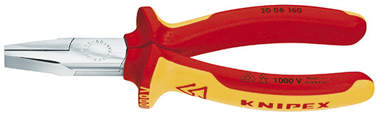 Knipex platbuigtang 20 06 160 vde grijptang (rood geel, lengte 160mm)