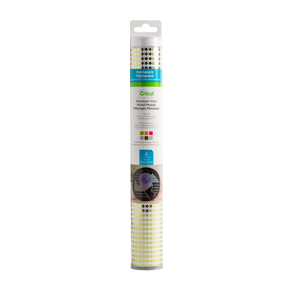 Cricut • premium vinyl mosaic permanent 30,5x122cm metallic vormen