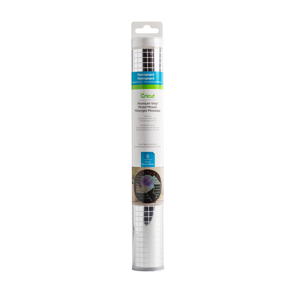 Cricut • premium vinyl mosaic permanent 30,5x122cm zilver basics