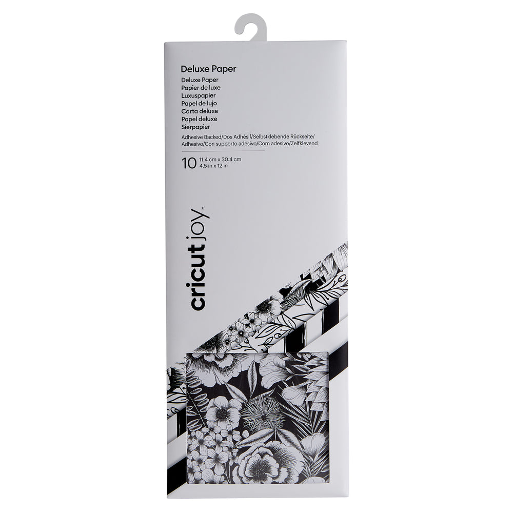 Cricut joy • deluxe papier zwart wit met natuurprint