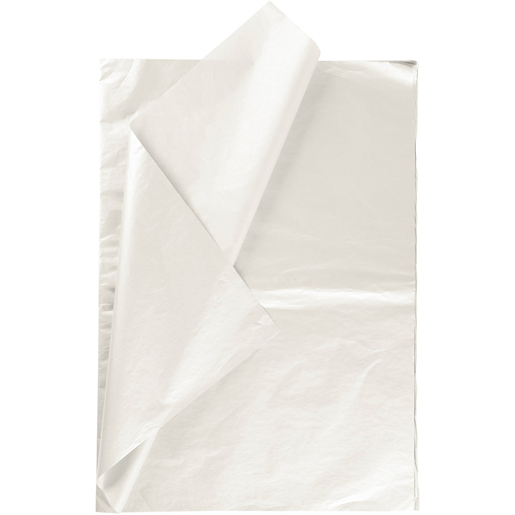 Tissuepapier, vel 50x70 cm, 17 gr, parelmoer, 25 vel 1 doos