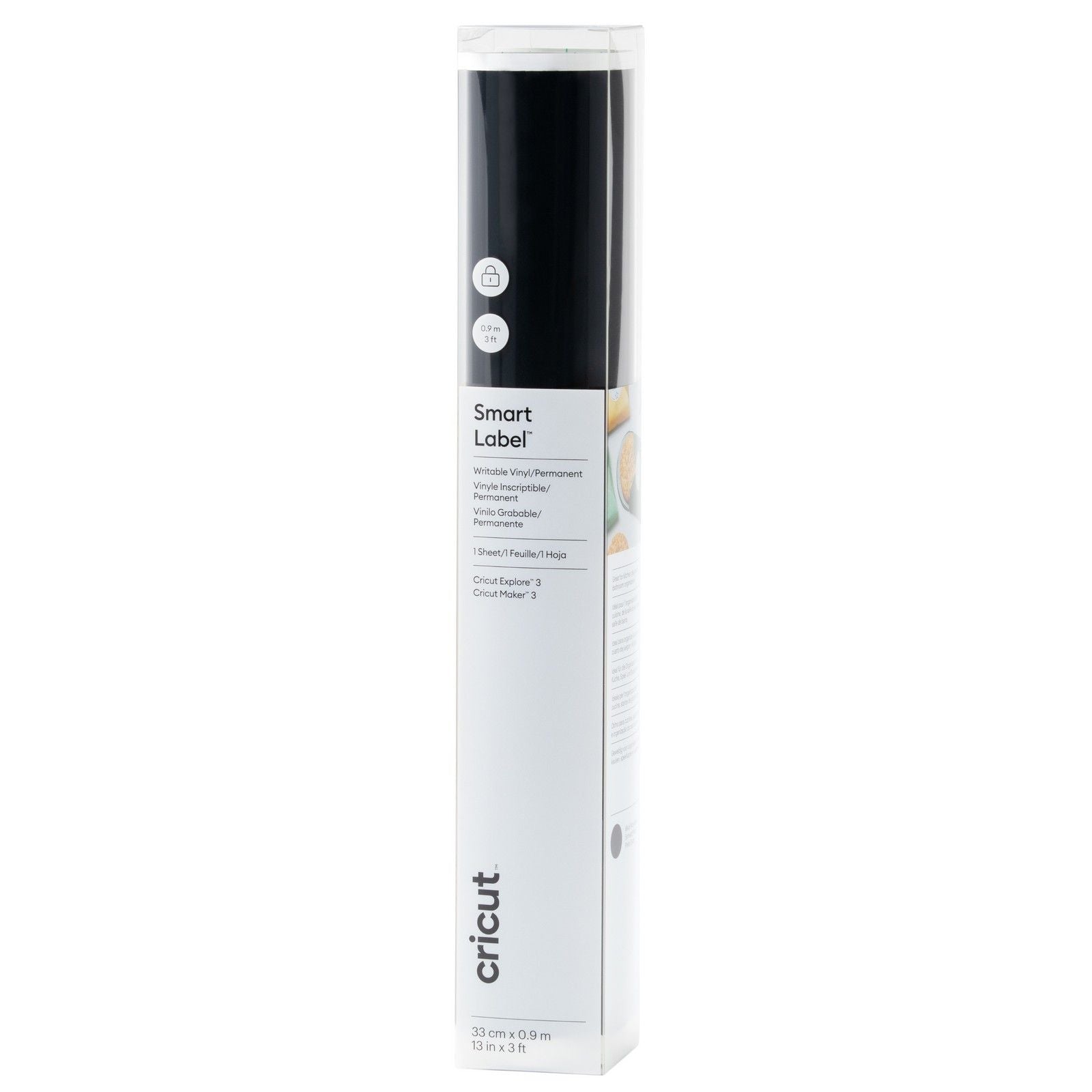 Cricut • smart label permanent writable vinyl 91x33cm black
