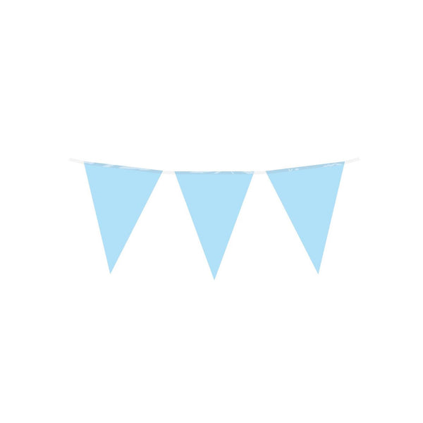 Paperdreams party vlag - baby blauw 10 meter pe polyetheen