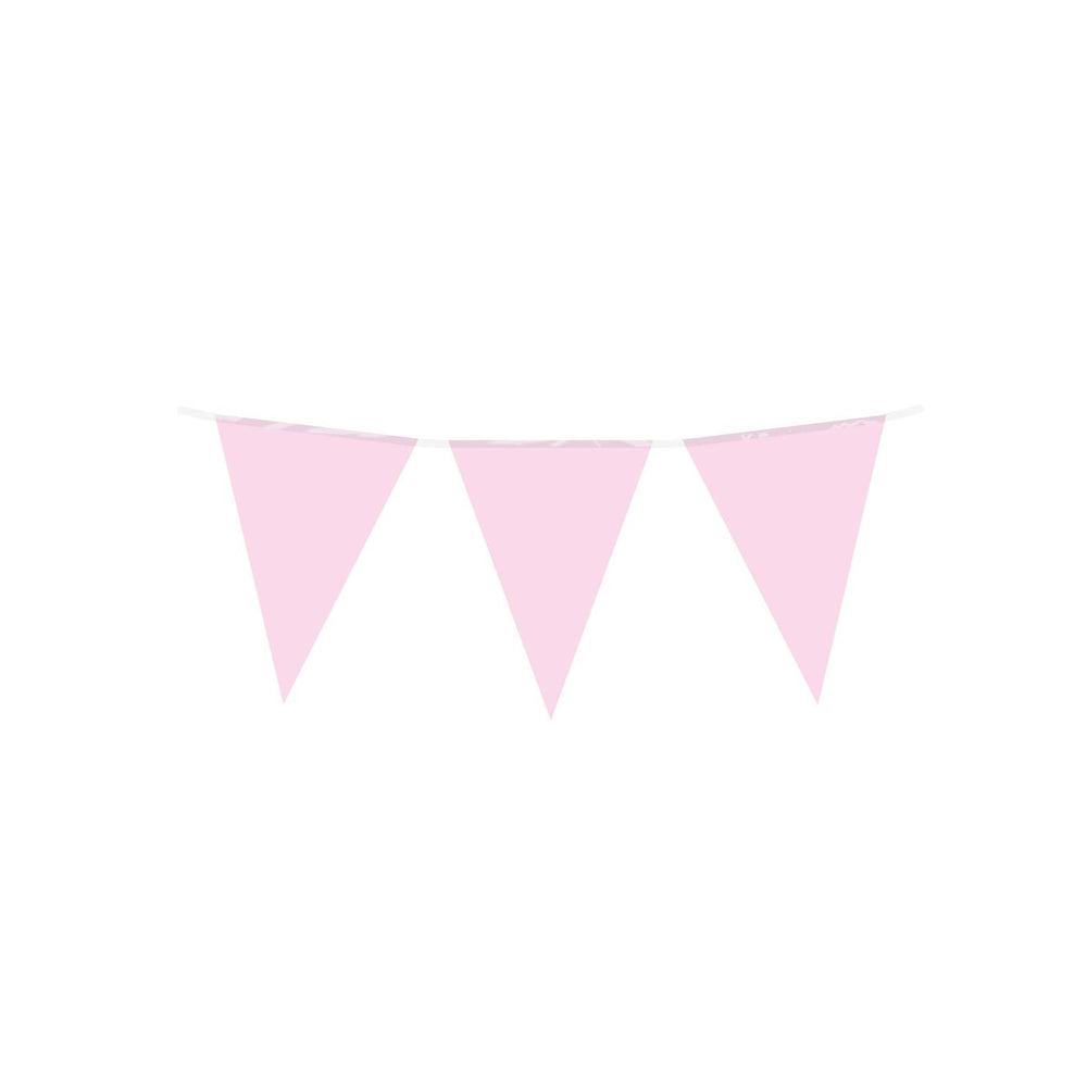 Paperdreams party vlag - baby roze 10 meter pe polyetheen