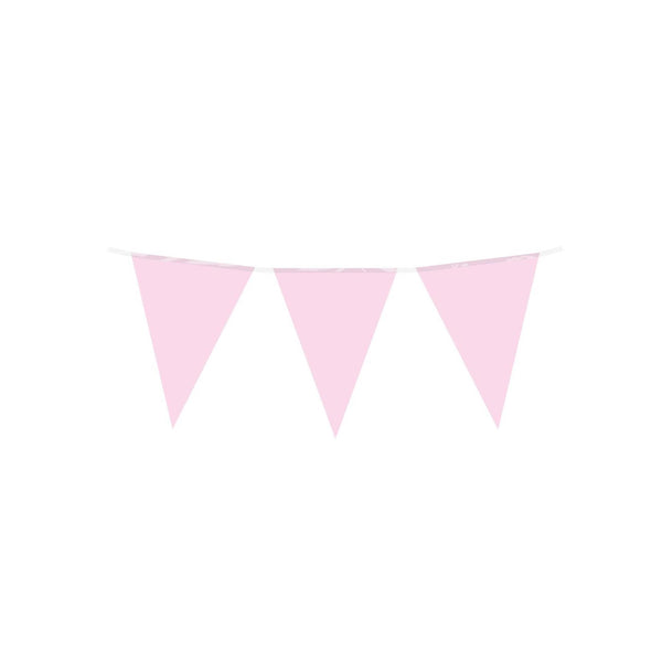 Paperdreams party vlag - baby roze 10 meter pe polyetheen