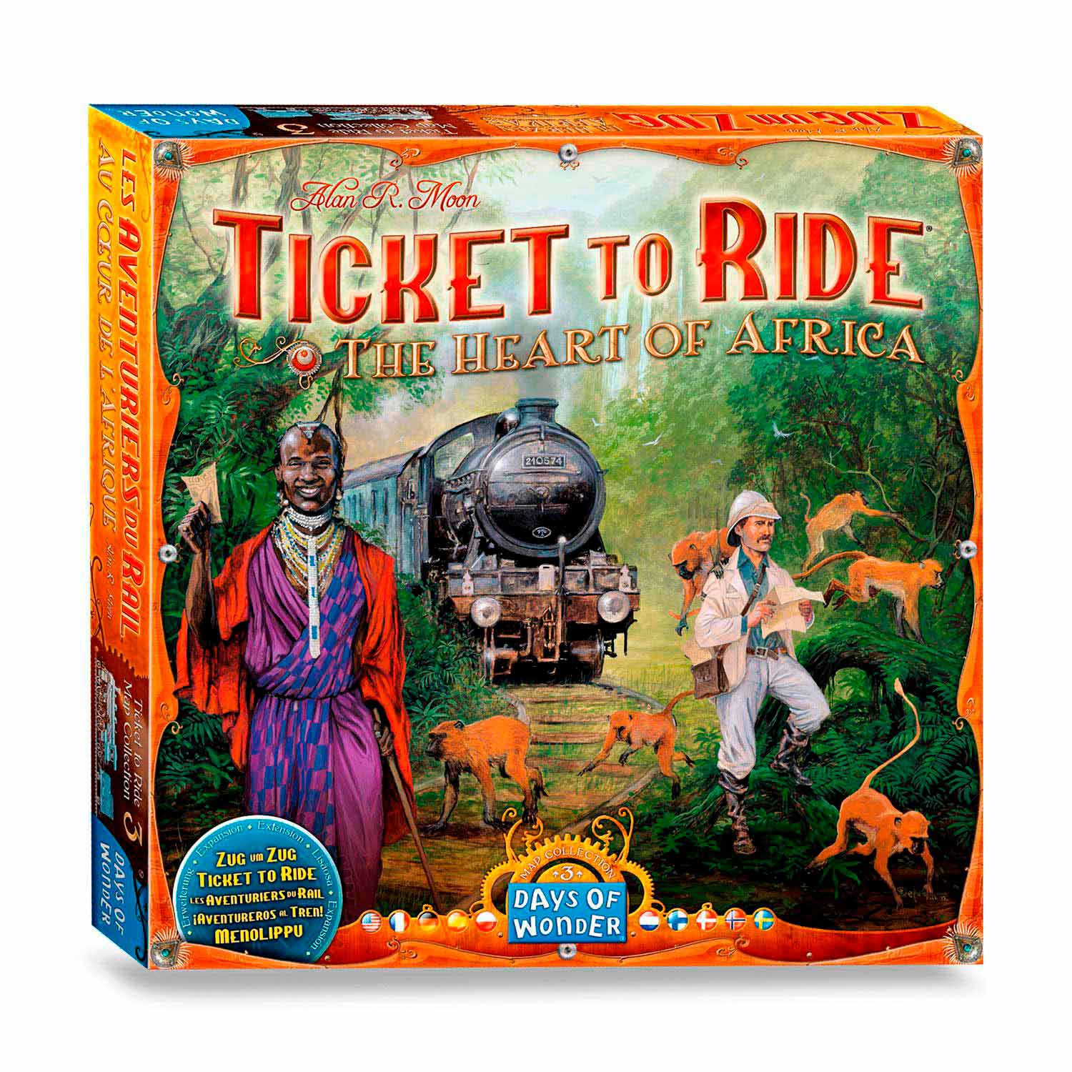 Asmodee-ticket voor een ritje in het Afrikaanse bordspel
