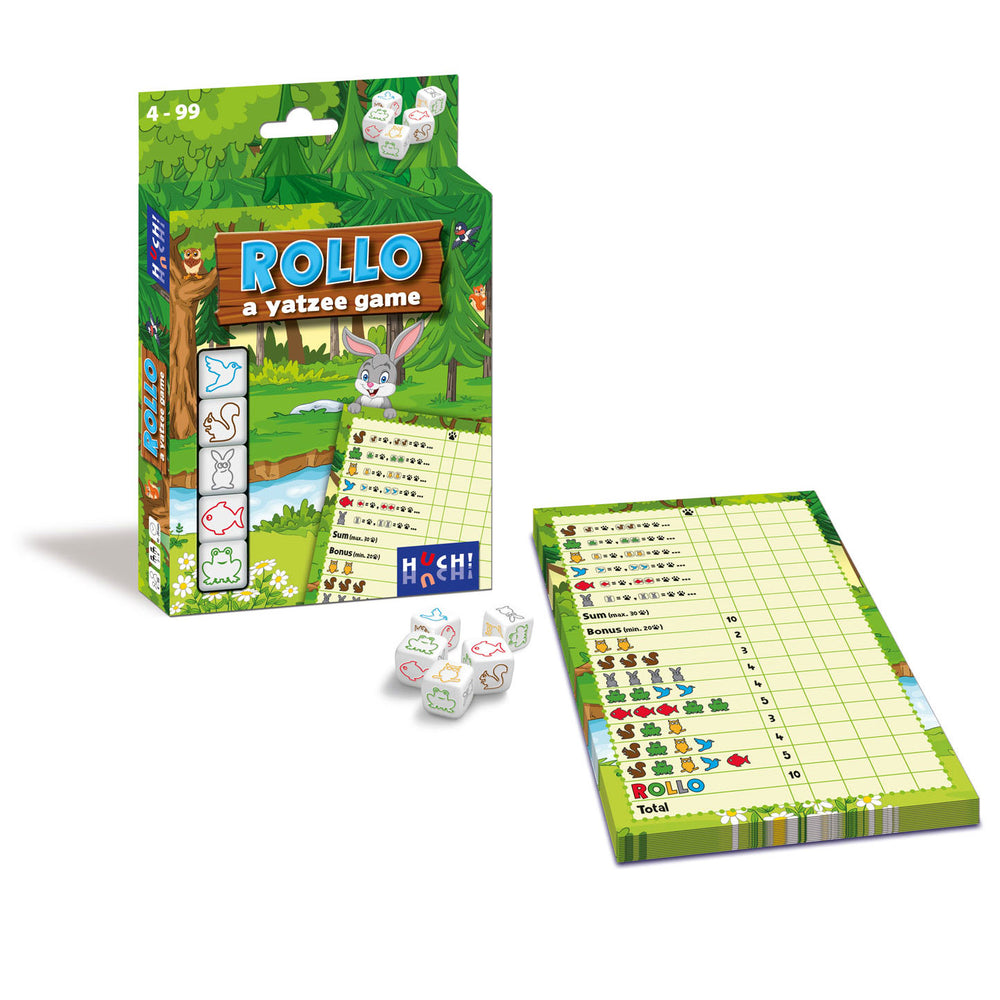 Hutch rollo: yatzee spel - dieren vanaf 4 jaar 2-6 spelers