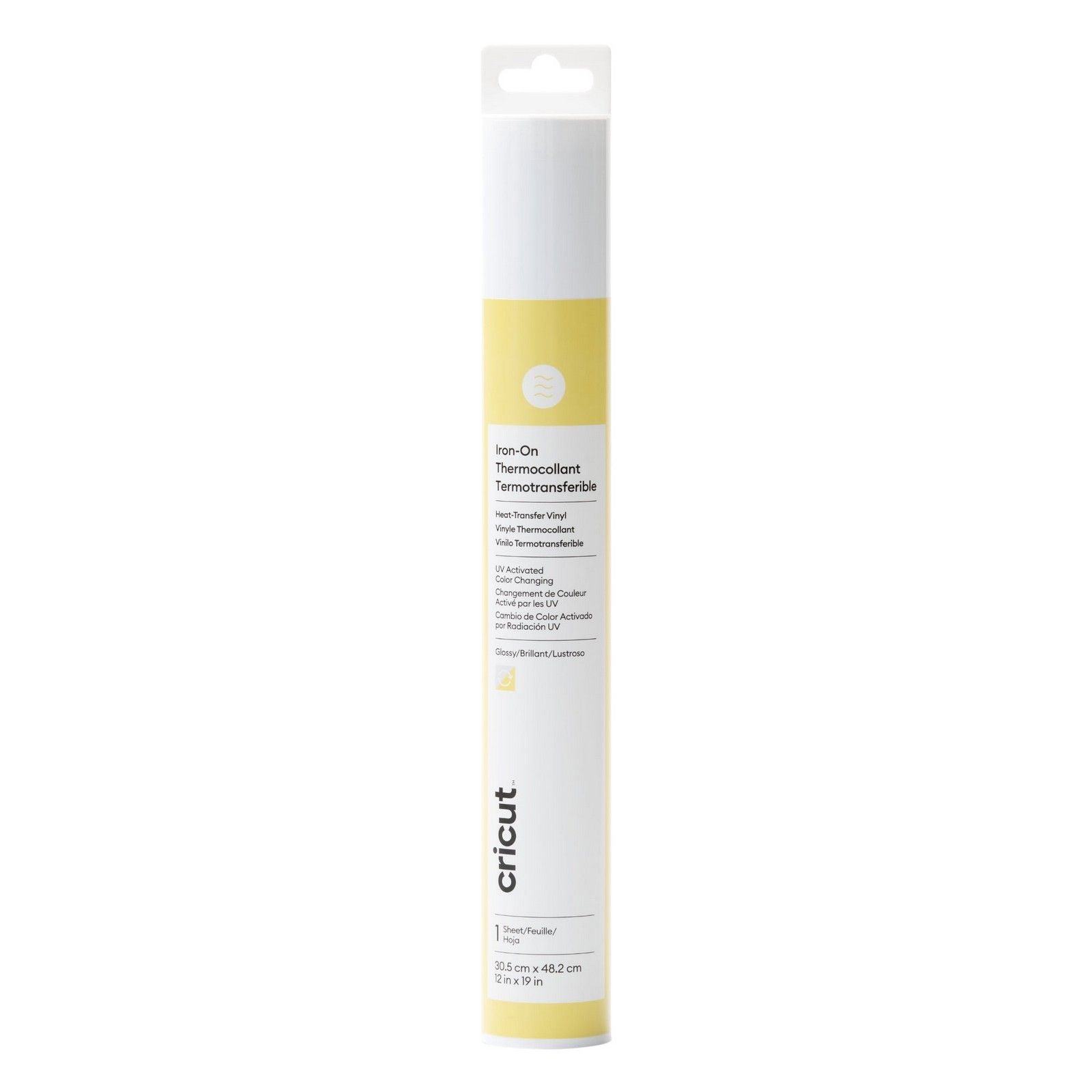Cricut • iron-on uv color change 48x30cm white to pastel yellow