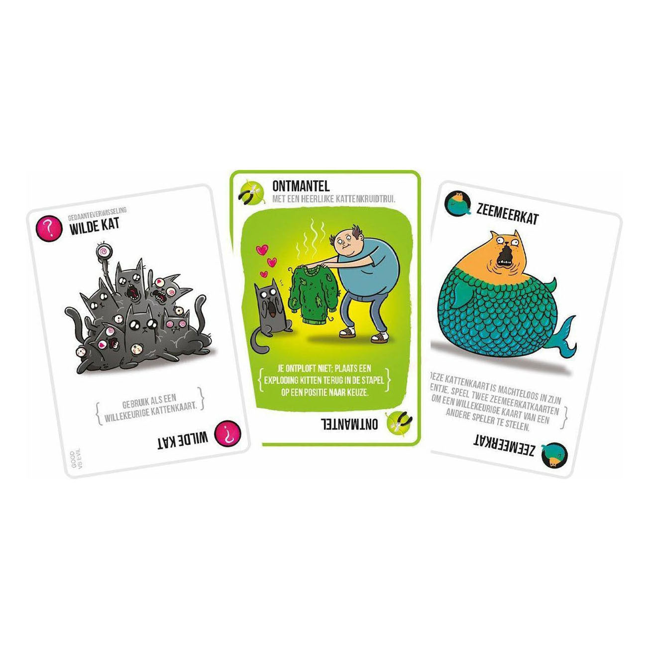 Exploding kittens good vs evil kaartspel