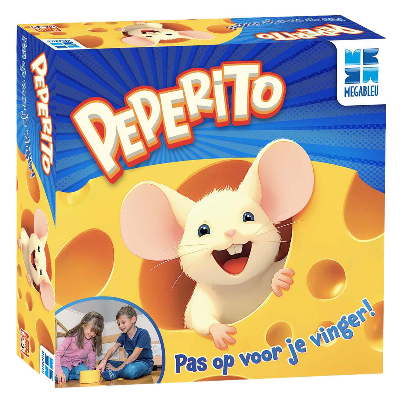 Megableu peperito - grappig spannend kinderspel - bordspel voor kinderen - vanaf 3 jaar - 2-4 spelers - perfect als verjaardagscadeau