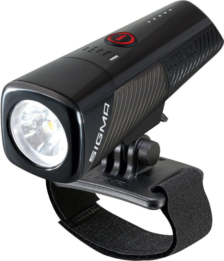 Phare Sigma Buster 800 LED porte-casque - Batterie Li-ion USB