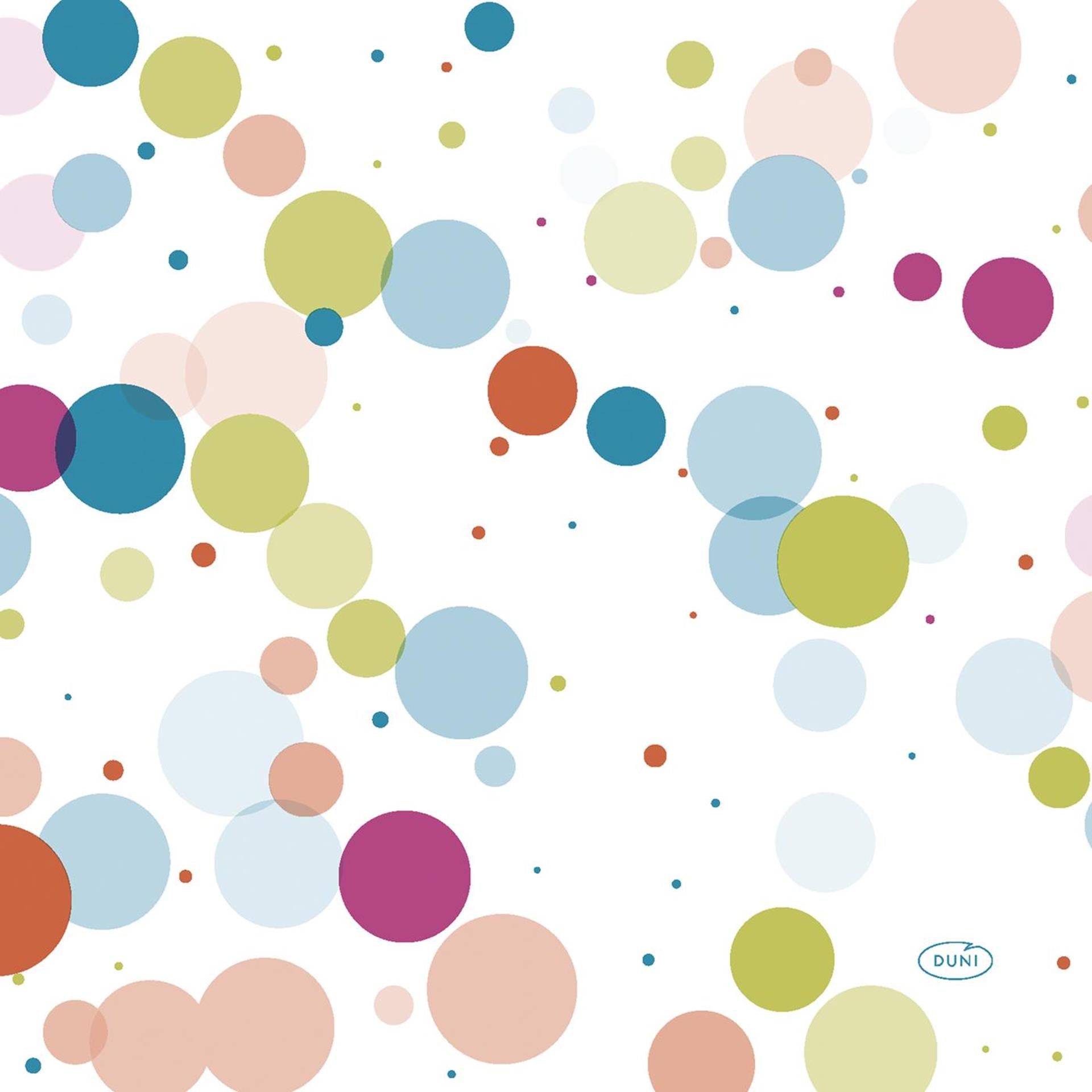 Duni servetten feestelijke bubbels multi 33x33 cm