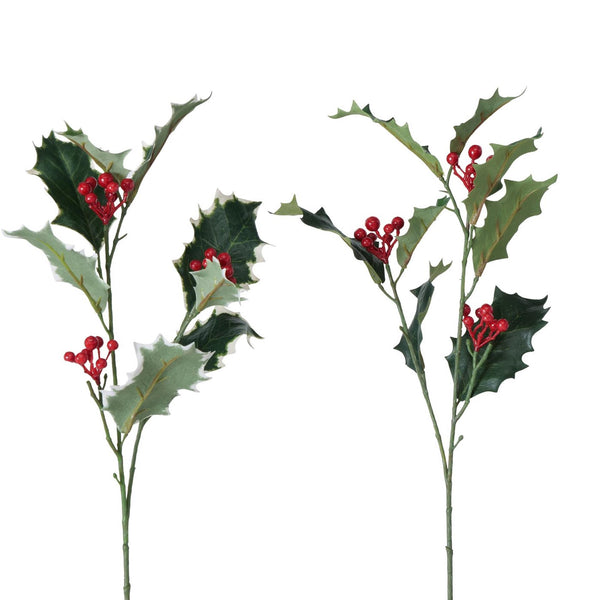 Boltze home decoratietak hulst met rode besjes h50cm