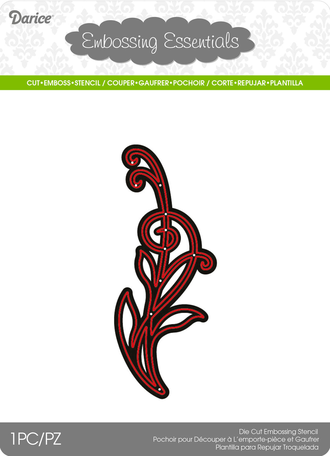 Darice • die cut stencil swirl 42x104mm