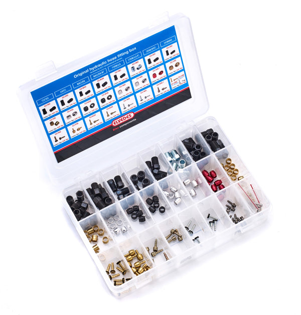 Boîte d'assortiment Elvedes raccords de tuyaux hydrauliques tuyau org.