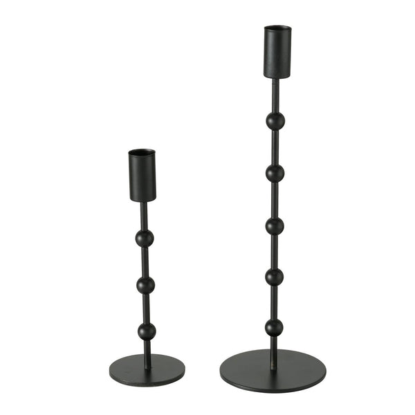 Boltze home kandelaar kimberly 2-delig h20-30 cm ijzer zwart