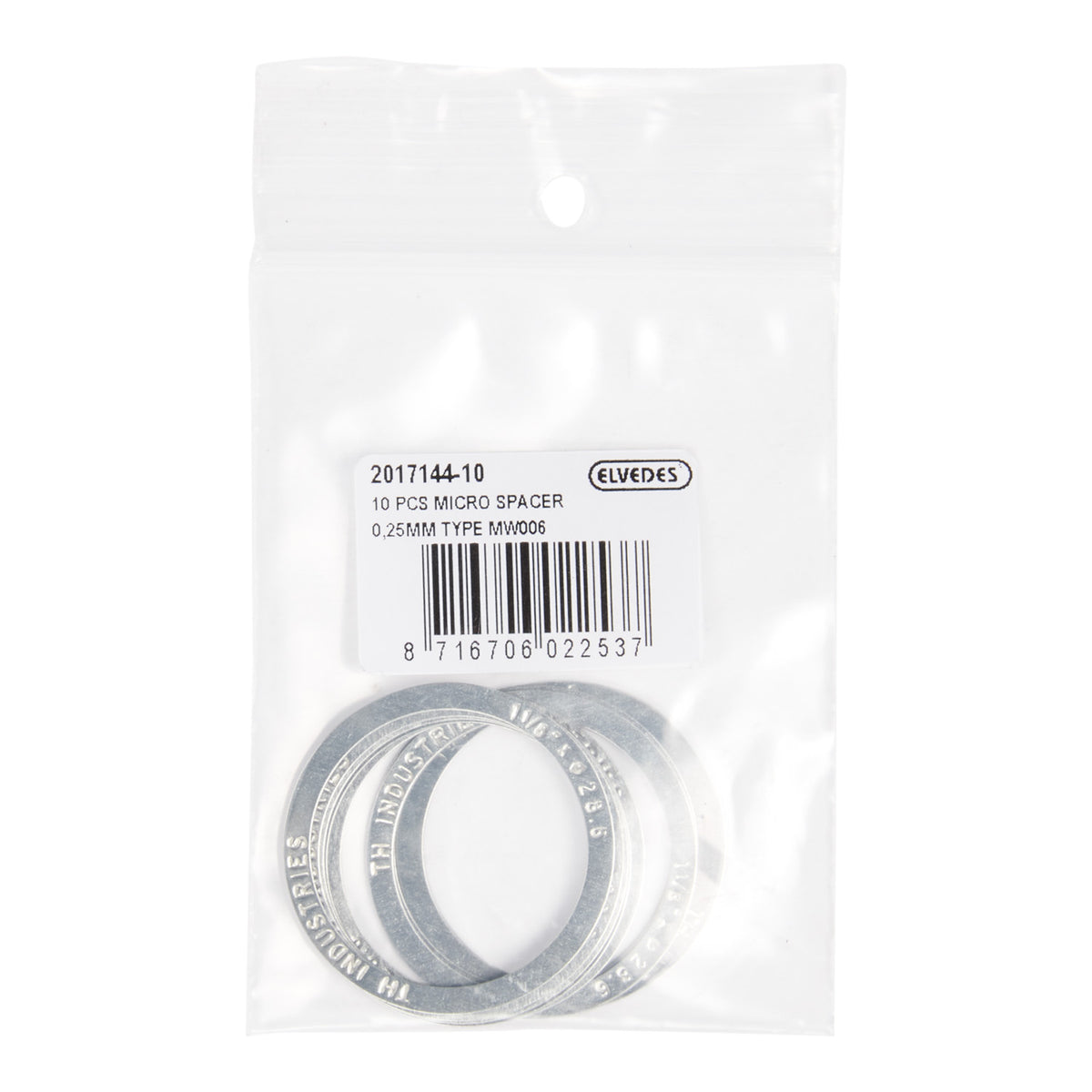 Elvedes micro entretoise MW006 1-1 8 0.25mm (10pcs) 2017144-10