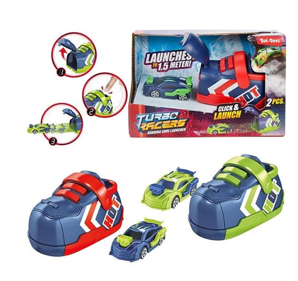 Toi-toys turbo racers rally auto met schoenafschieter