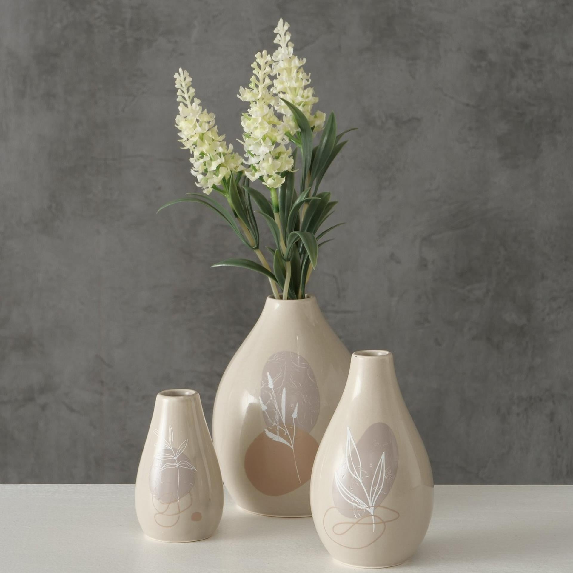 Boltze home vaas stona aardewerk set a 3 h8 11 12cm