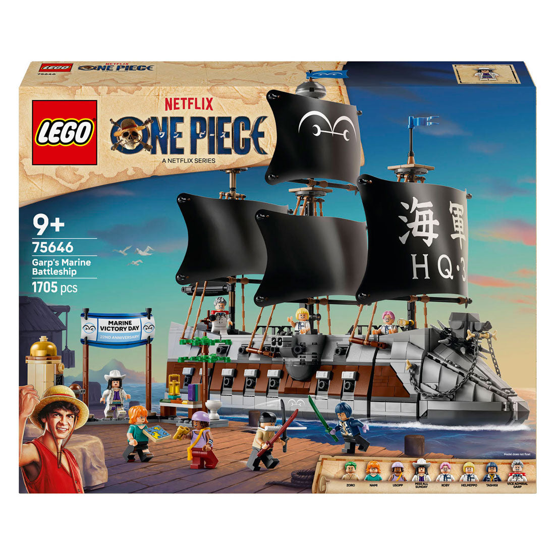Lego one piece het slagschip van garp piraten speelgoed voor kinderen 75646