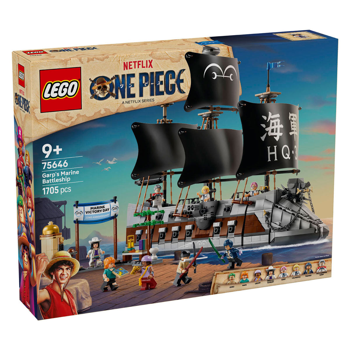 Lego one piece het slagschip van garp piraten speelgoed voor kinderen 75646